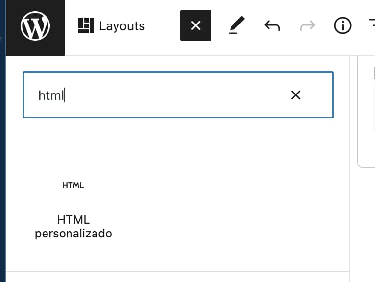 Bloque de HTML personalizado en WordPress