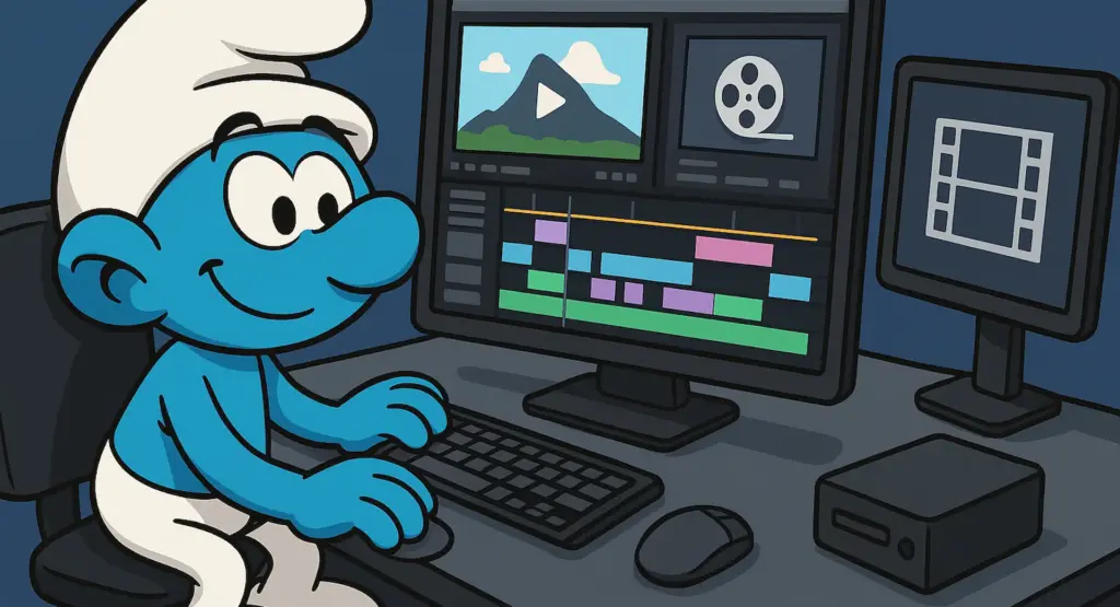 pitufo editando video