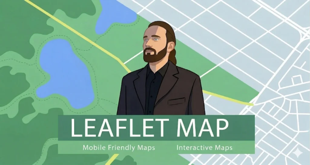 Volodymir Agafonkin en el logo de Leaflet Map